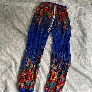 Thai floral elephant pants